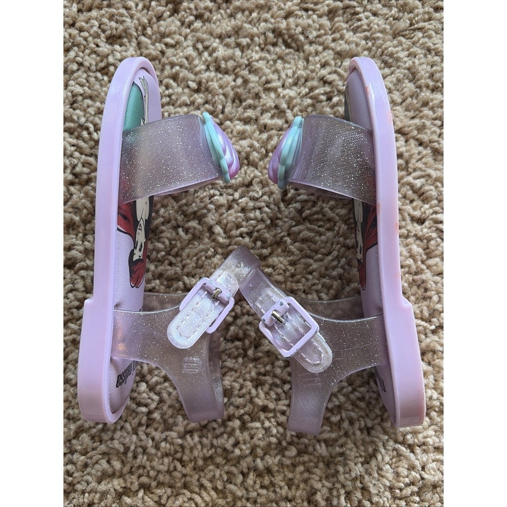 Mini Melissa Disney Mar Sandal Princess Ariel Little Mermaid Sandals Shoes 8 - Picture 9 of 16